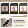 Unicorn - Meisjes - Kinderen - Eenhoorn - Roze Light Box met batterij (Wandlamp kind) middel -USP_dimbaarNL