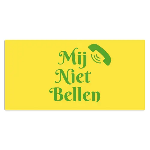 Mij niet bellen - Telefoon - Geel Muismat XXL klein -3d_leeg