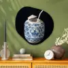 Kokosnoot - Eten - Delfts blauw - Drinken Wandcirkel Organisch Plexiglas middel -sfeer2