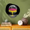 Maan - Geel - Roze - Zwart Wandcirkel Organisch Forex 3mm klein -sfeer2