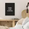 Quotes - Letters - Koffie - Zwart PET vilt klein -sfeer3