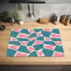 Blauw - Vlakken - Patroon - Hartjes Inductie beschermer vinyl 3mm klein 276 -sfeer5