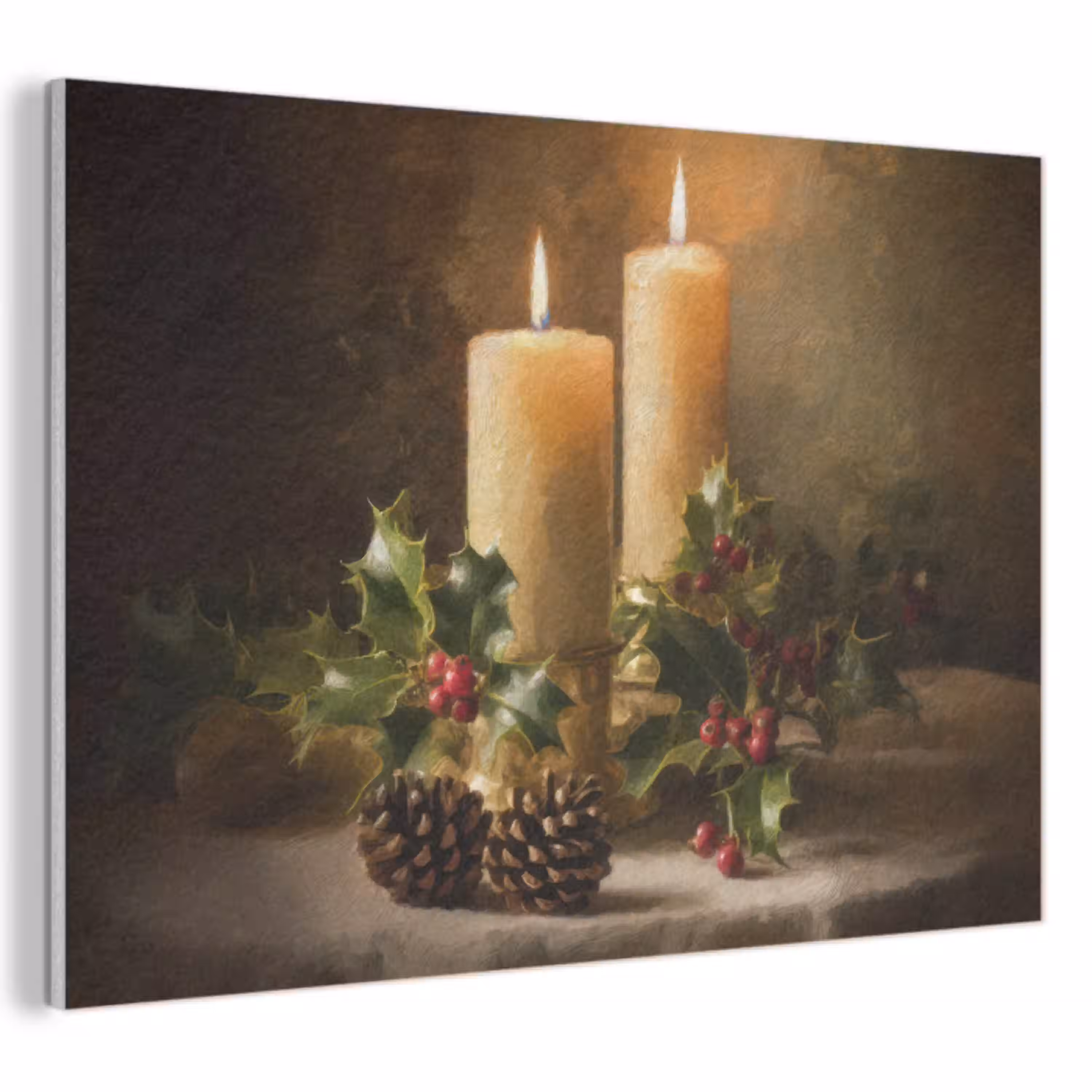 Kaarslicht - Kerst - Veelkleurig PET vilt klein -3d