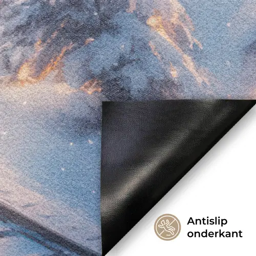 Kersttrein - Sneeuw - Winter - Kerst Deurmat klein -antislip_NL