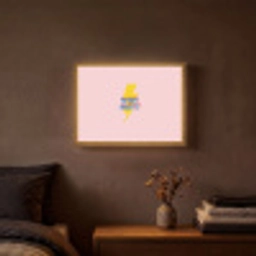 Why not - Bliksem - Roze Light Box met batterij (Wandlamp) middel -sfeer4