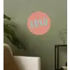 XOXO - Blauw - Perzikkleur Wandcirkel behangsticker klein -sfeer2