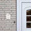 Wit marmer - Klassiek Naambord Huisje klein -sfeer1