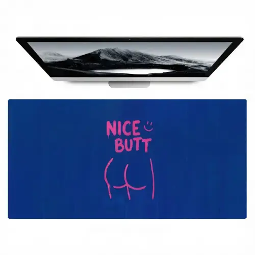 Brutaal - Grappig - Blauw Muismat XXL klein -zzz3d