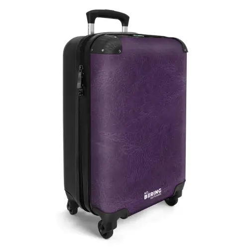 Lederen look aubergine paars NBS - Handbagage koffer - Kinderen Unisex middel -productfoto_3d