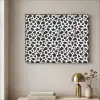 Koe - Vlekken - Patroon - Zwart Textielframe zwart klein 947 -sfeer2