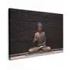 Boeddha - Buddha beeld - Bruin - Spiritueel - Meditatie canvas 2cm klein -z3d