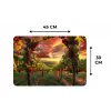 Wijngaard - Druiven - Zonsondergang Placemat vinyl groot -specs