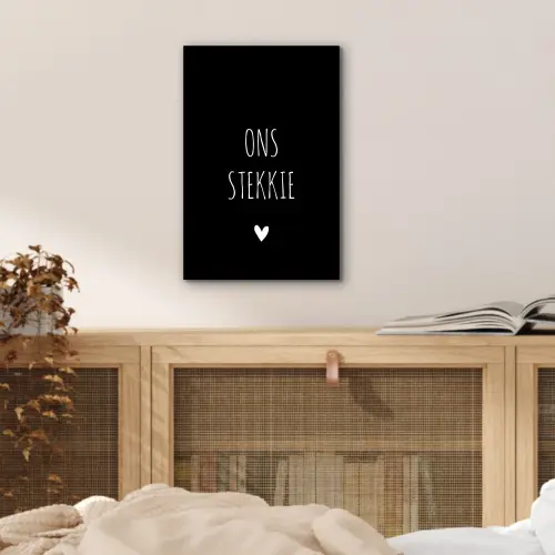 Quotes - Ons stekkie - Spreuken aluminium wit klein -sfeer3