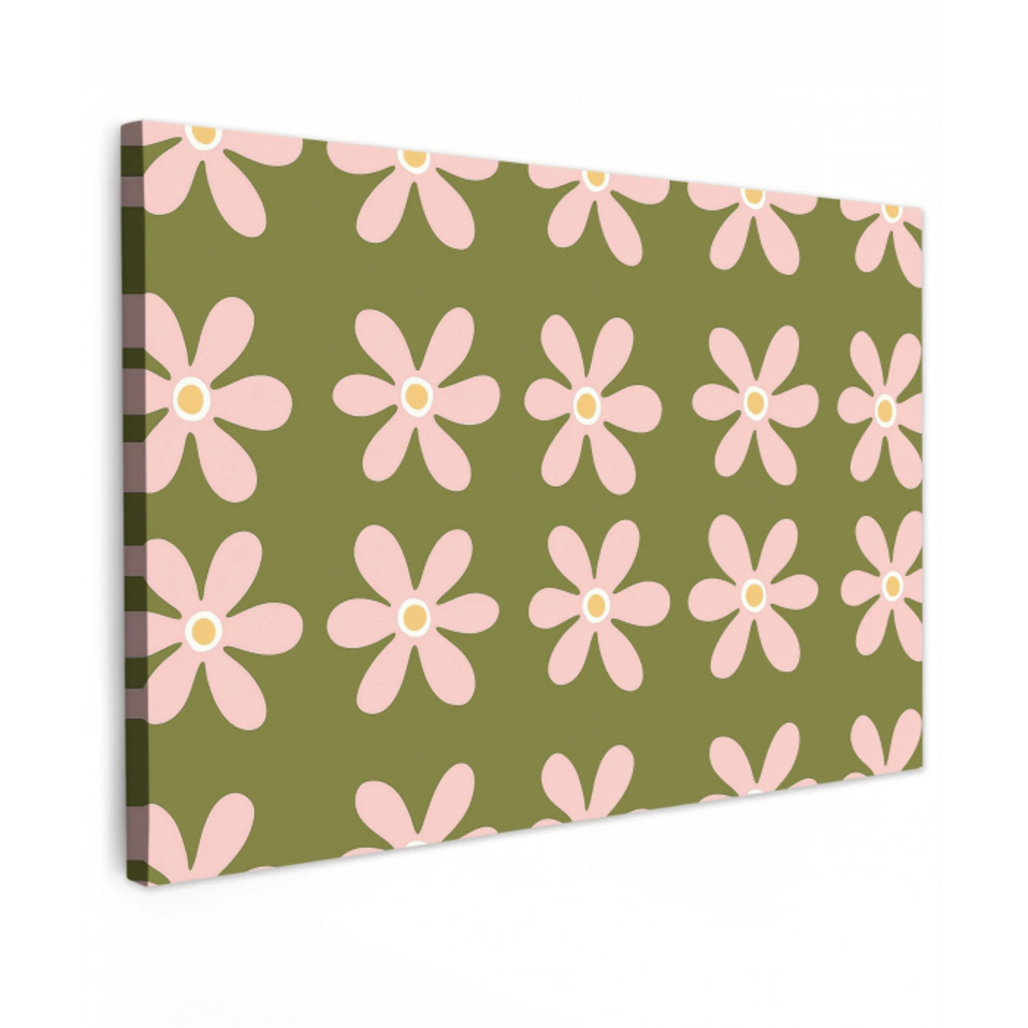 Bloem - Modern - Groen Tuinposter op houten frame 2 cm dik klein 845 -3d