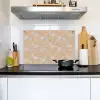 Paisleymotief - Wit - Bloemen - Geel Inductie beschemer met haakjes klein 777 -sfeer2