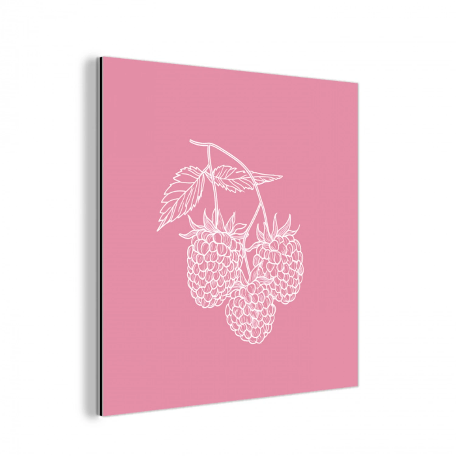 Frambozen - Steel - Getekend - Roze aluminium wit klein -3d