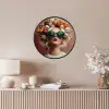 Vrouw - Macarons - Bril Fotolijst rond zonder passe partout klein -sfeer3