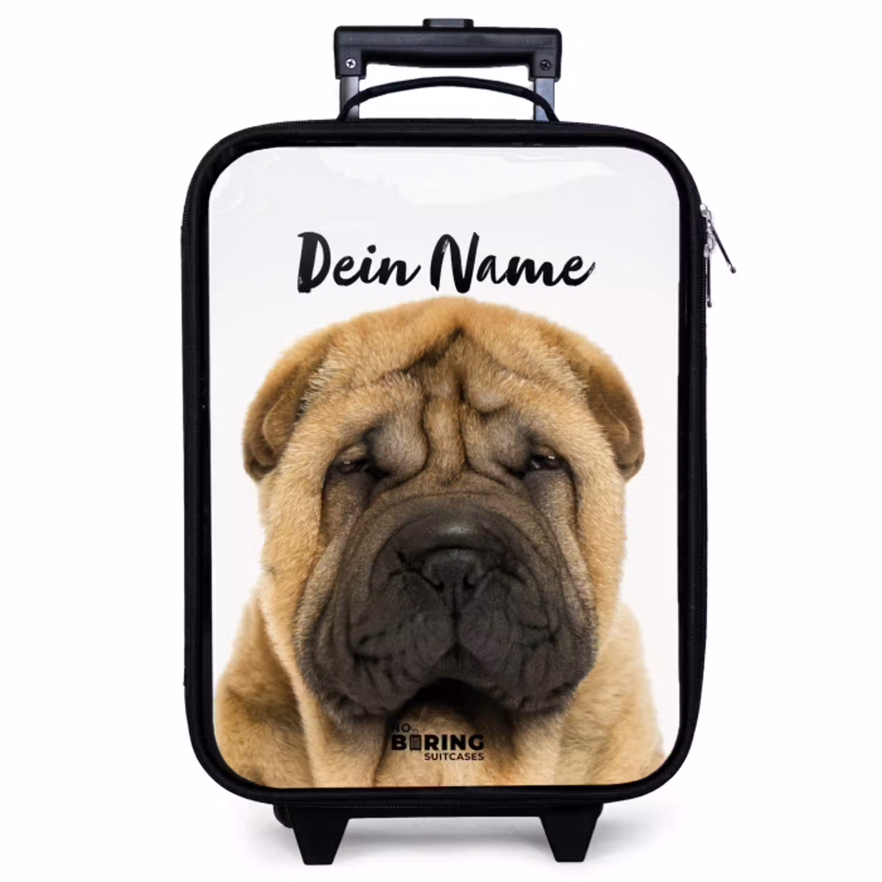 Hondje met Boos Hoofd Kinderkoffer - Zwart klein -zzz_website3d
