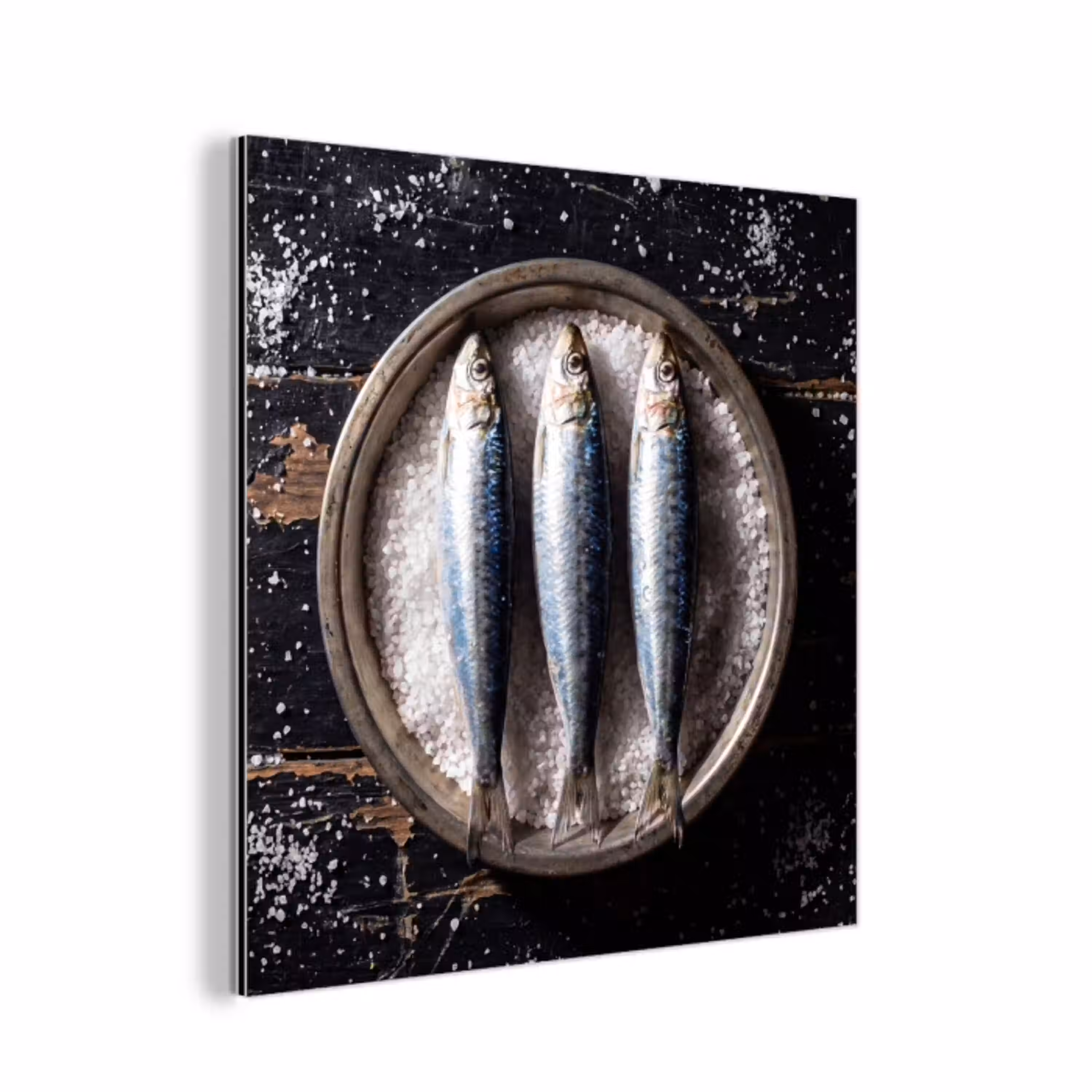 Vis - Zout - Eten aluminium wit klein -3d