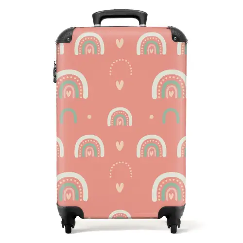 Koraal kleurenbogen NBS - Handbagage koffer - Unisex middel -productfoto_recht