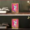 Lama - Kimono - Bloemenkrans - Felroze Light Box met kabel (Tafellamp) klein -sfeer3