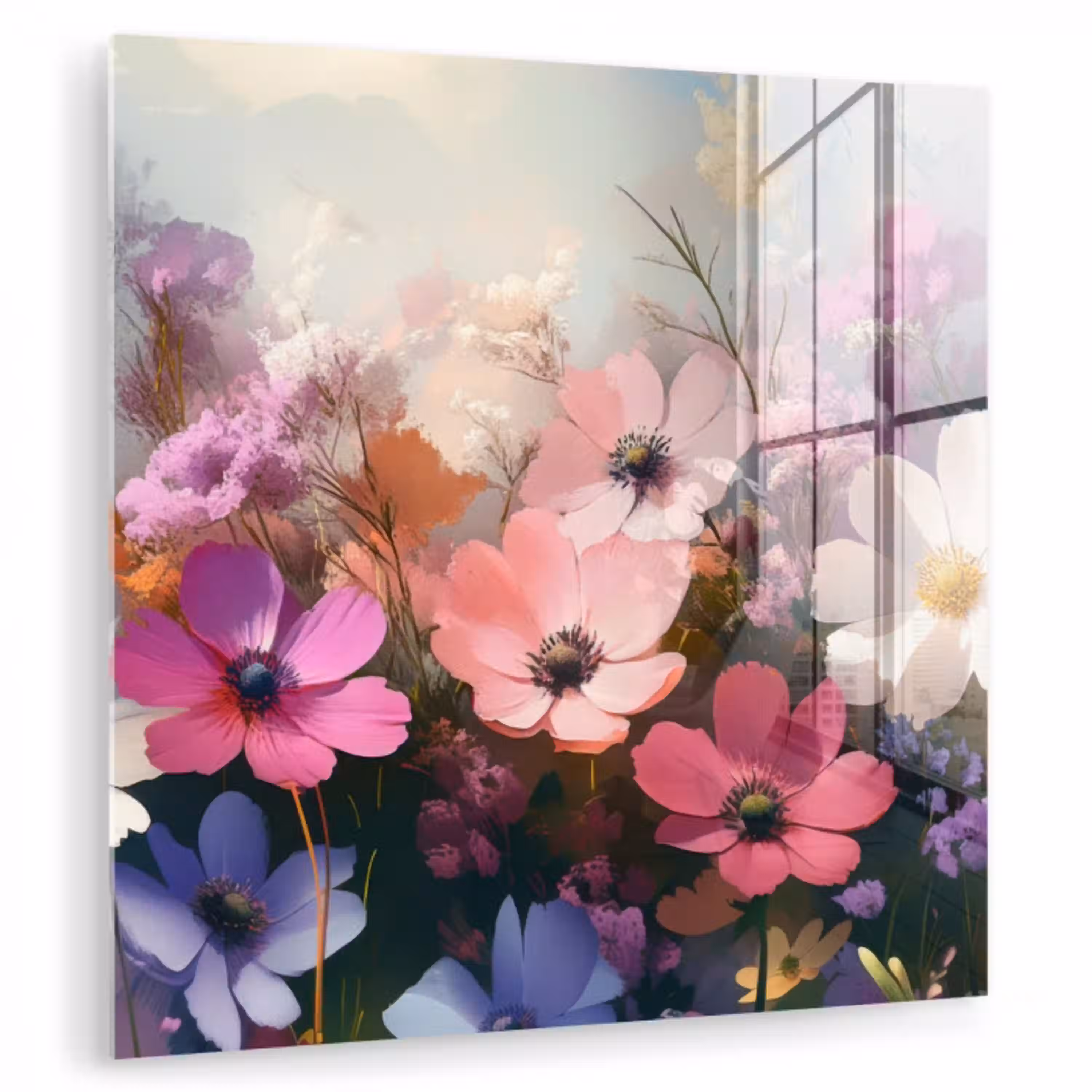 Bloemen - Kleurrijk - Bloei plexiglas 5mm klein -zzzproduct_nieuw