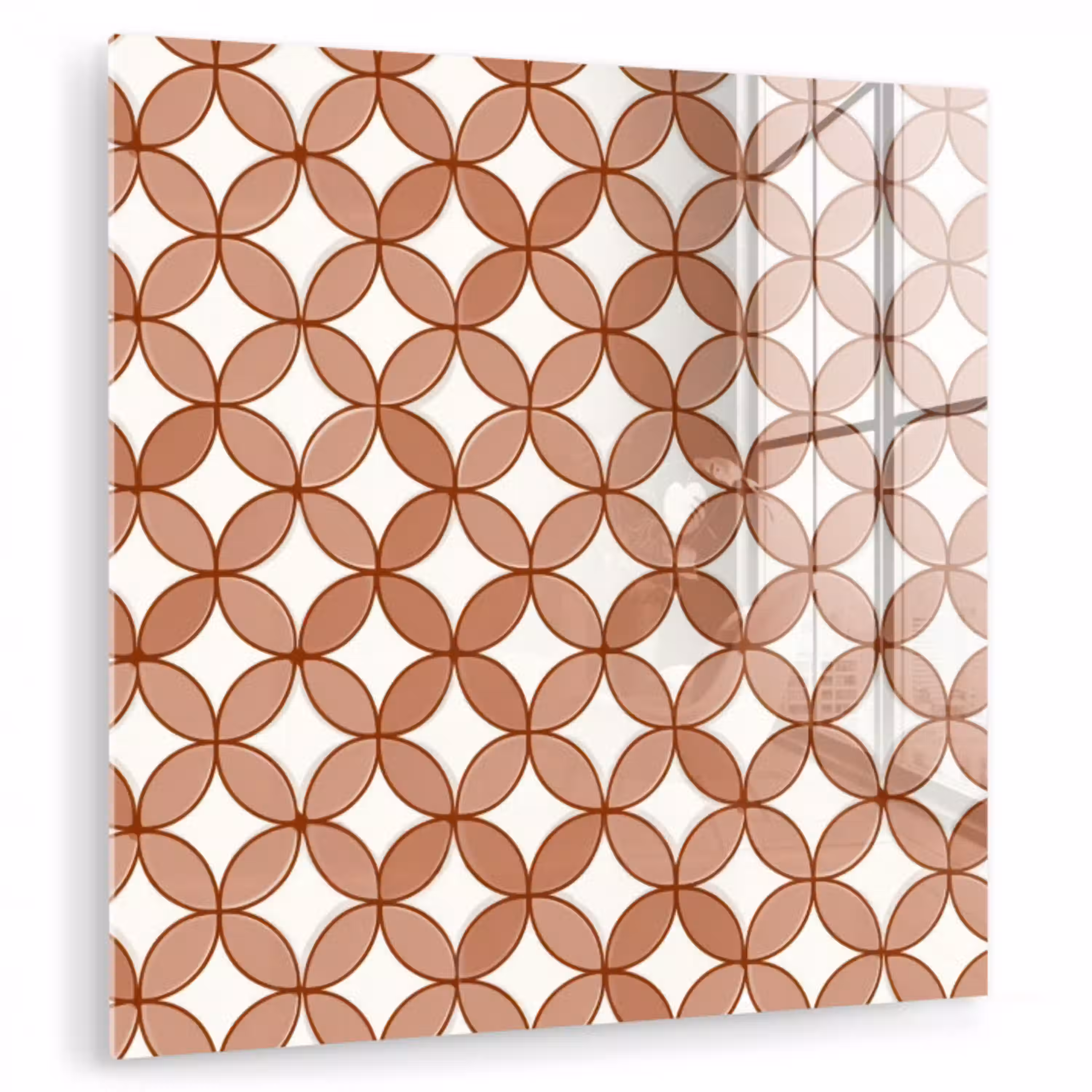 Geometrisch - Cirkels - Modern - Terracotta plexiglas 5mm klein 11 -zzzproduct_nieuw
