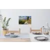 Mensen - Wandelen - Zandpad - Velden Muursticker klein -eettafel