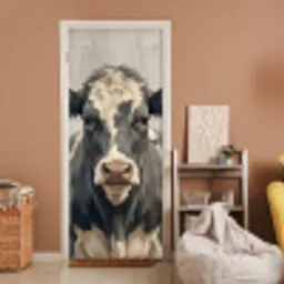 Koe - Portret - Dieren - Modern deurposter klein -sfeer1