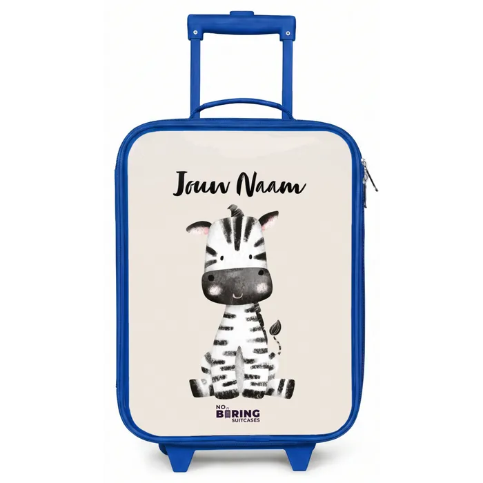 Zoë Zebra Kinderkoffer - Blauw klein -zz3dotto