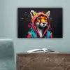 Graffiti - Vos - Jas - Pop art canvas 2cm klein -sfeer4