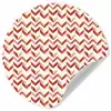 Strepen - Rood - Wit - Patroon Wandcirkel behangsticker klein 186 -3d