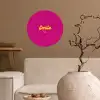 Smile - Stippen - Roze Wandcirkel behangsticker klein -sfeer1
