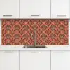 Mandala - Bloemen - Patroon - Retro keuken achterwand 2 middel 871 -3d