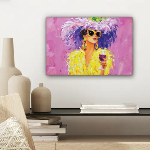 Zonnebril - Vrouw - Jas - Veren canvas 2cm klein -sfeer6