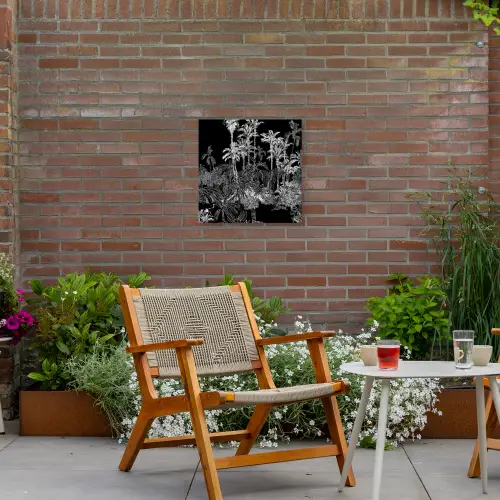 Bladeren -  Inductie beschermer - Bomen - Inductie mat - Jungle Tuinposter op houten frame 2 cm dik klein -sfeer3
