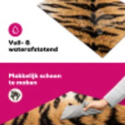 Realistisch - Tijgervacht - Zwart Inductie beschermer vinyl 3mm klein -wsfeer6_website