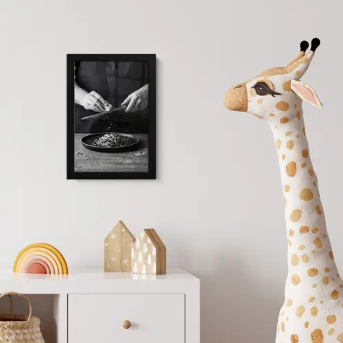 Kaas - Pasta - Rasp fotolijst zwart zonder passe partout klein -usfeer4_kinderkamer