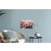 Bloemen - Paars - Wazig Muursticker klein -plant