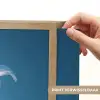 Lelies - Blauw - Glazen Light Box met batterij (Wandlamp) middel -USP_websiteprintNL