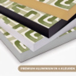 Modern - Grafisch - Groen Textielframe zwart klein 947 -USP_kleurenNL