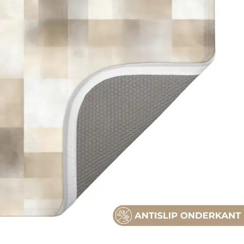 Textuur - Linnen - Beige Badmat klein 997 -USP_AntislipNL