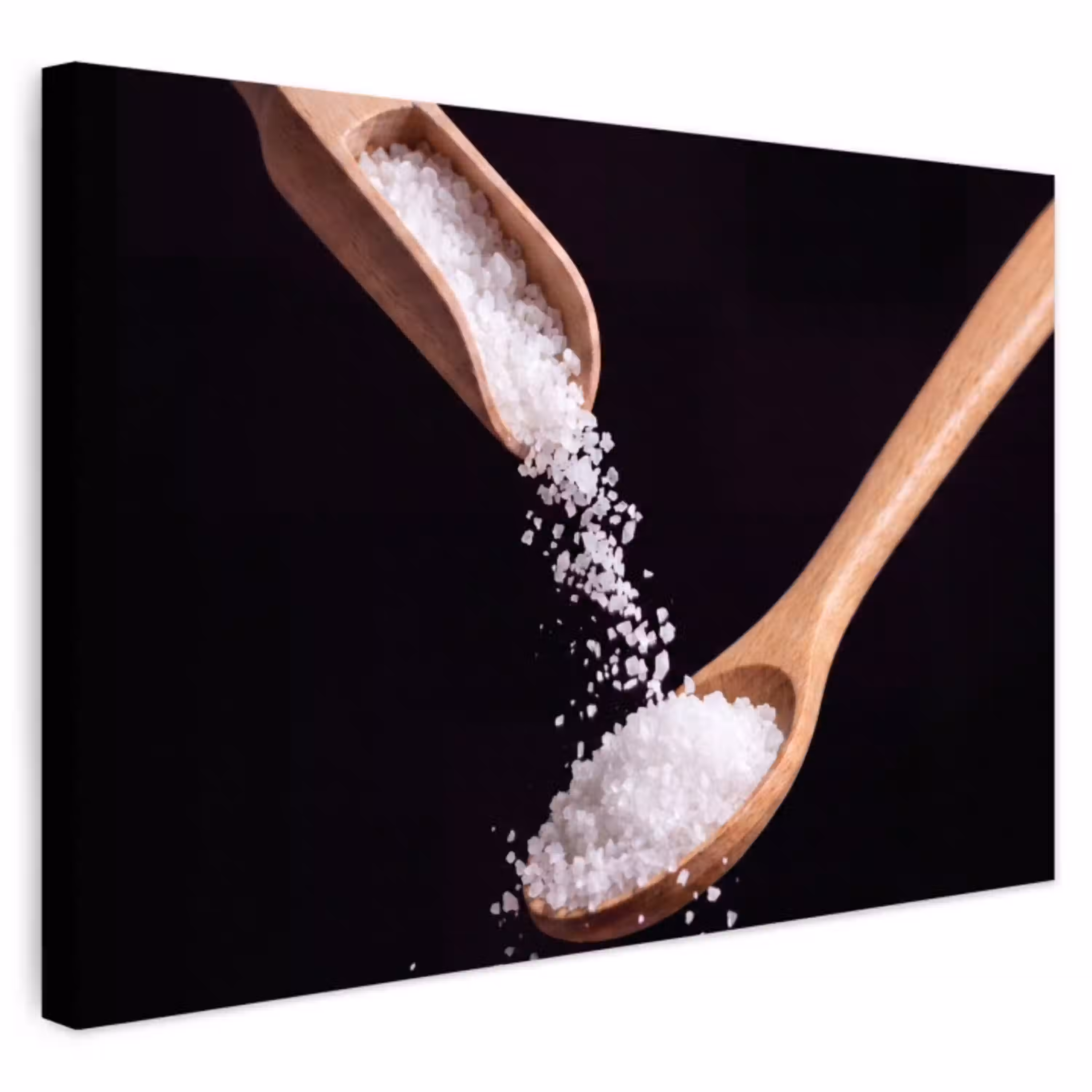 Eten - Zout - Hout Tuinposter op houten frame 2 cm dik klein -3d