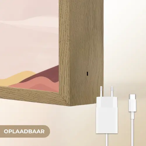Vrouw - Zon - Kleurrijk Light Box met batterij (Wandlamp) middel -USP_websiteoplaadbaarNL
