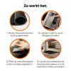 Zwart - Tegels - Steen Inductie beschermer vinyl 3mm klein -zzzzzzz-td-werking
