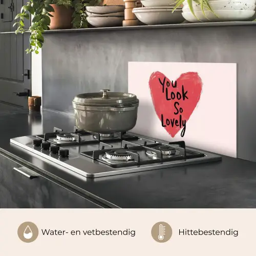 Hart - Rood - Valentijn keuken achterwand spatscherm klein -usp_NL