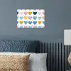 Hartjes - Pastel - Kleurcontrast - Handgetekend poster papier klein -sfeer2