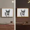 Hondje - Wijnglas - Zonnebril - Enthousiast Light Box met batterij (Wandlamp) middel -sfeer3