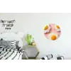 Eieren - Bloem - Roze Wandcirkel aluminium klein -kinderkamer