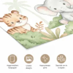 Dieren - Jungle - Pastel poster papier klein -closeup_NL
